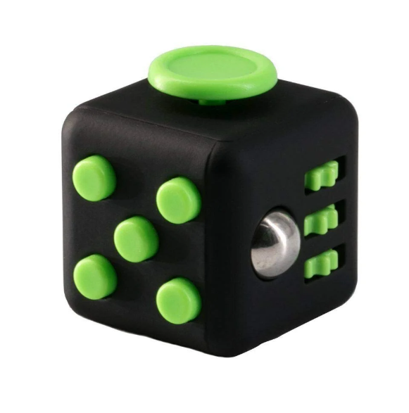 Анти стрес кубче Fidget Cube - black/green