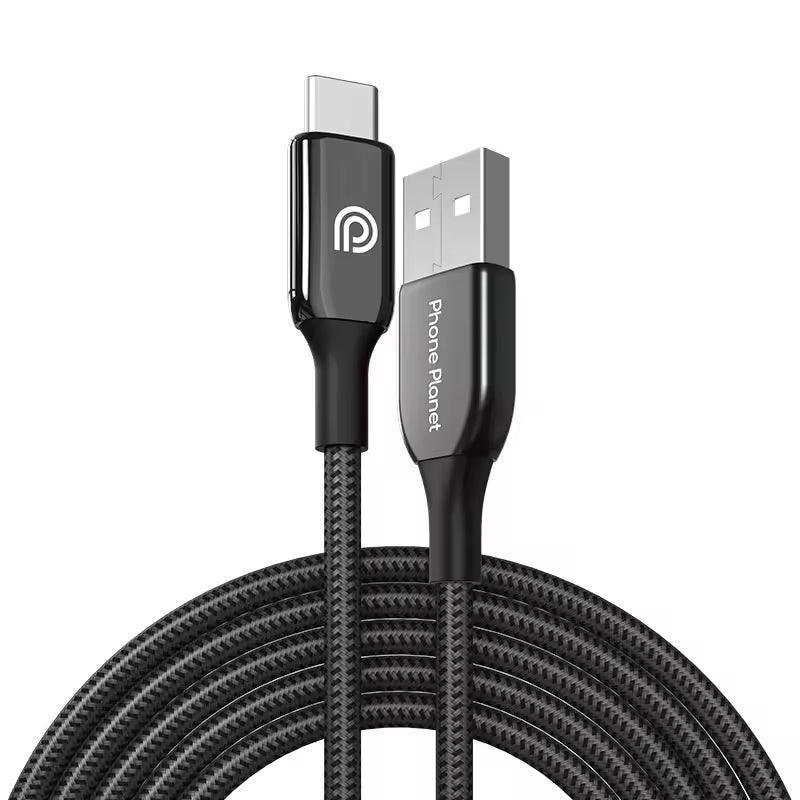 Phone Planet USB-A към USB-C 2A 18W 1.2m кабел с оплетка