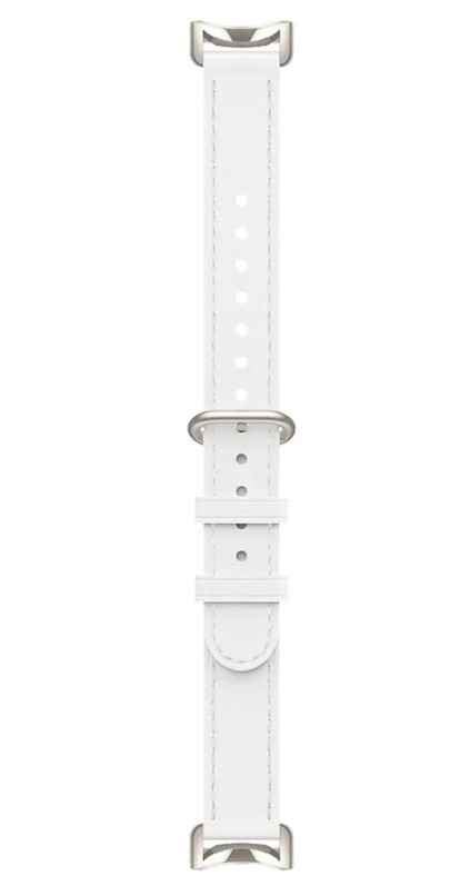 Каишка за Xiaomi Smart Band 9 - Leather Strap Ceramic White