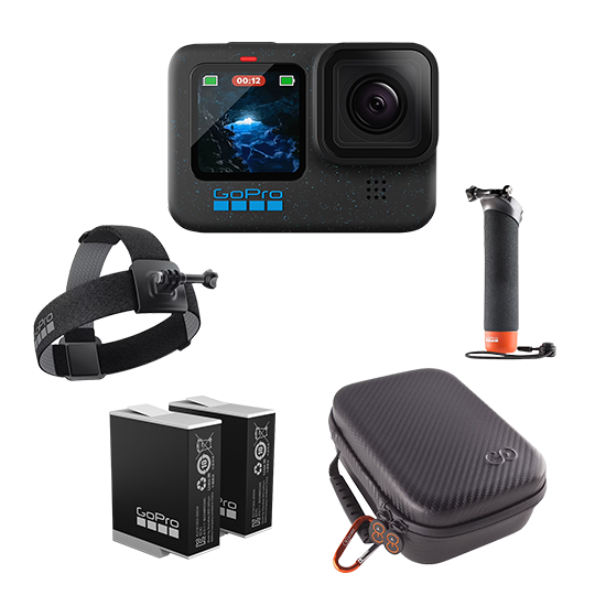 Екшън камера GoPro Hero 12 Bundle - Black