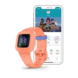 Детски часовник Garmin Vivofit jr. 3 – Peach Leopard