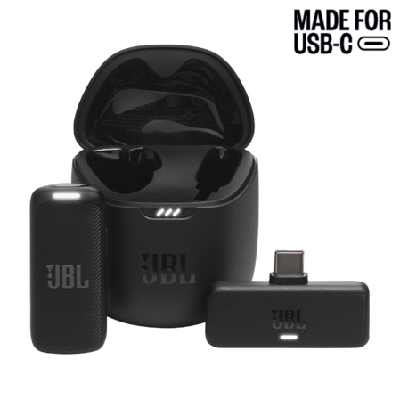 Безжичен микрофон брошка JBL Quantum Stream Wireless USB-C за iPhone и iPad