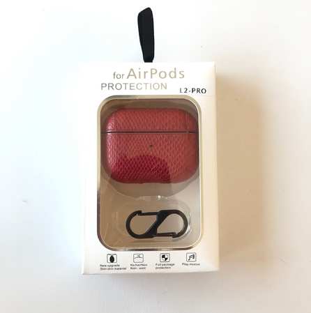 Калъф от Еко кожа за Apple Airpods Pro - Red