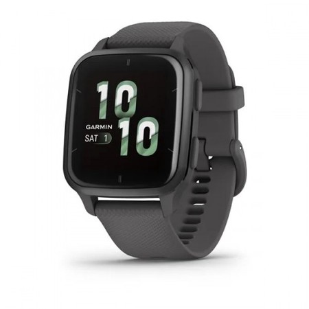 Garmin VENU SQ 2 Slate безел с Shadow Grey корпус и силиконова каишка