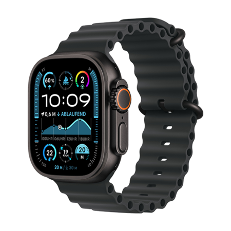 Apple Watch Ultra 2 GPS + Cellular 49mm Black Titan Case with Black Ocean Band