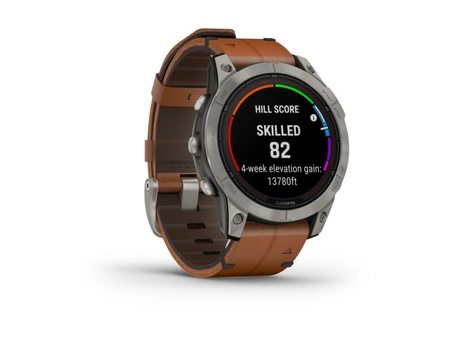 Garmin fenix 7 Pro – Sapphire Solar Edition - Titanium с Chestnut кожена каишка