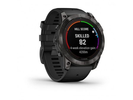 Garmin fenix 7X Pro – Sapphire Solar Edition - Carbon Grey DLC Titanium с Black каишка