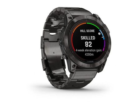 Garmin fenix 7X Pro – Sapphire Solar Edition - Carbon Gray DLC Titanium с Vented Titanium каишка