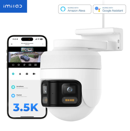 Охранителна камера Xiaomi IMILAB EC6 Panorama 3.5K Plug-in Outdoor Camera