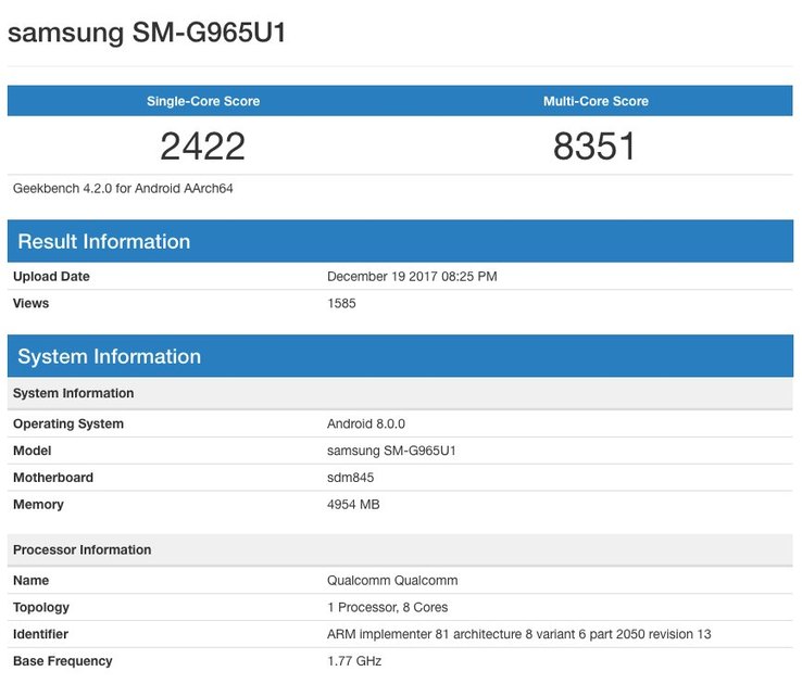 Galaxy S9+ се появи в Geekbench - най-високите резултати от устройство на Samsung до момента